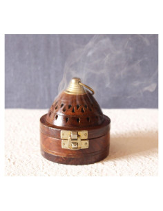 Soporte de Incienso Dhoop TrendBell Piramidal Madera 12.7cm