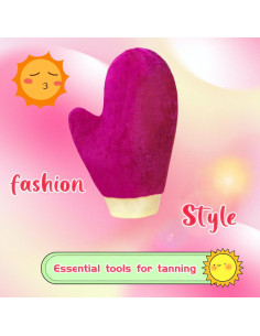 Guante de bronceado OURJIA de terciopelo suave 21.6x16.5cm 2