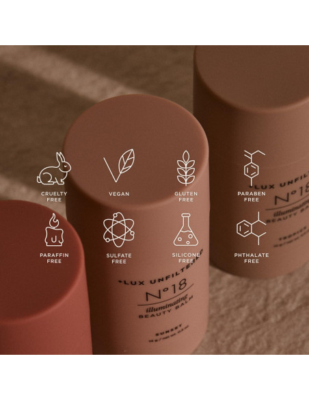 Bálsamo de Belleza Iluminador Lux Unfiltered N18 - Barra Bronceadora y Rubor Cremoso Vegano - Trópicos