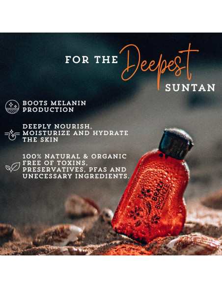 Aceite Bronceador Orgánico Brazi Bronze 85g - Vegano y Natural