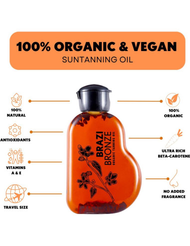 Aceite Bronceador Orgánico Brazi Bronze 85g - Vegano y Natural