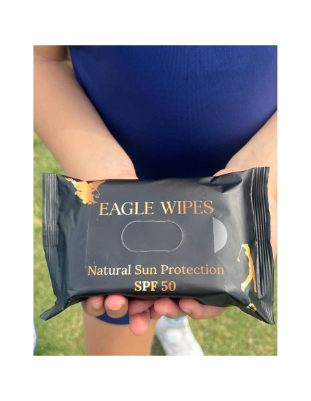 Toallitas Hidratantes SPF 50 Eagle Wipes Biodegradables 164g