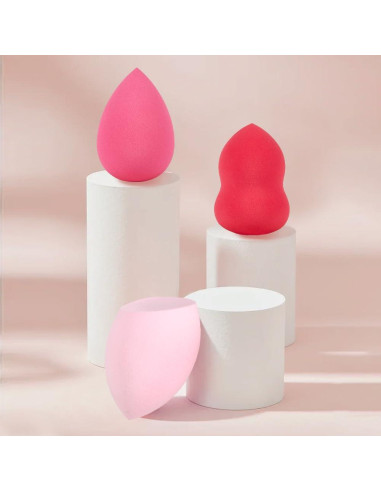 Juego de 3 Esponjas de Maquillaje QIBANHUA Sin Láttex