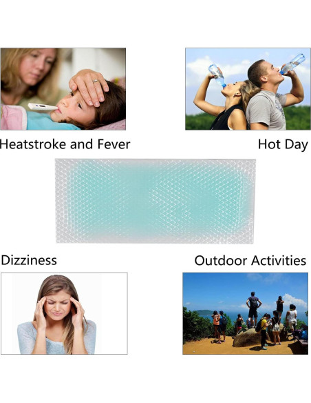 60 Pcs Parche de Gel Refrigerante Peixiong 5x12 cm Alivio Dolor