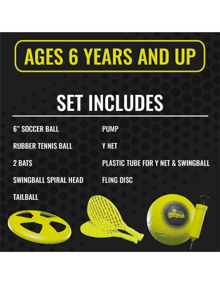 Juego de Tetherball Swingball 5 en 1 - Portátil para Niños y Adultos