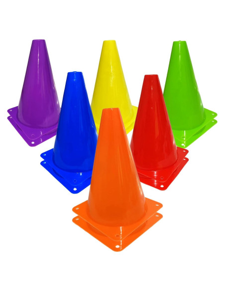 12 Conos Deportivos de Plástico Naranjas 18 cm LCPQMZGH