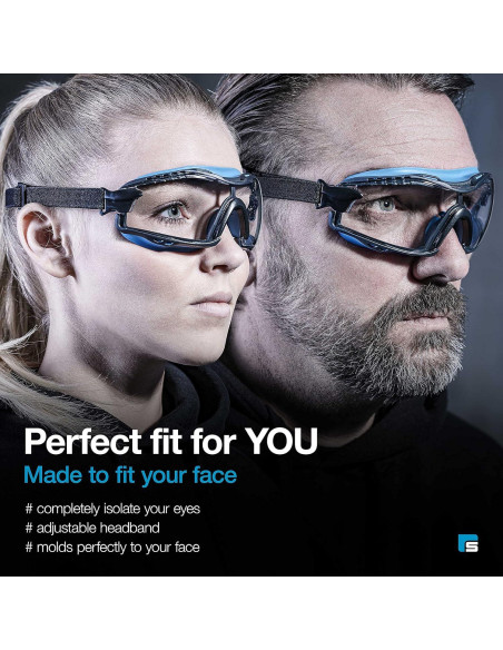 Gafas de Seguridad SolidWork Anti-Niebla Lente Transparente