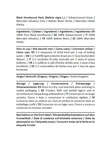 Té Herbal de Horehound Negro Health Embassy 100g - Ballota Nigra