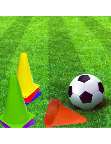 12 Conos Deportivos de Plástico Naranjas 18 cm LCPQMZGH