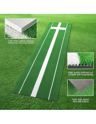 Alfombra de Lanzamiento de Softbol Awjaisca 91.5x305 cm Antideslizante