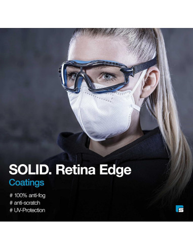 Gafas de Seguridad SolidWork Anti-Niebla Lente Transparente