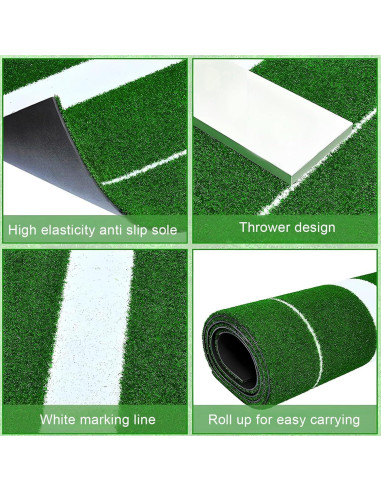 Alfombra de Lanzamiento de Softbol Awjaisca 91.5x305 cm Antideslizante