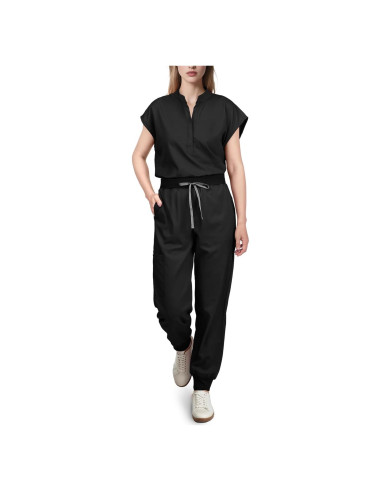 Conjunto de Scrubs para Mujeres Eadflie - Top Sin Mangas y Pantalones Jogger 8 Bolsillos
