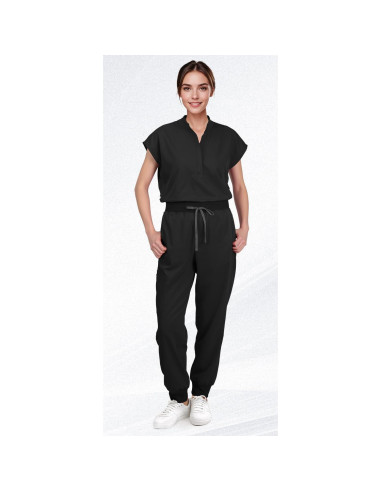 Conjunto de Scrubs para Mujeres Eadflie - Top Sin Mangas y Pantalones Jogger 8 Bolsillos