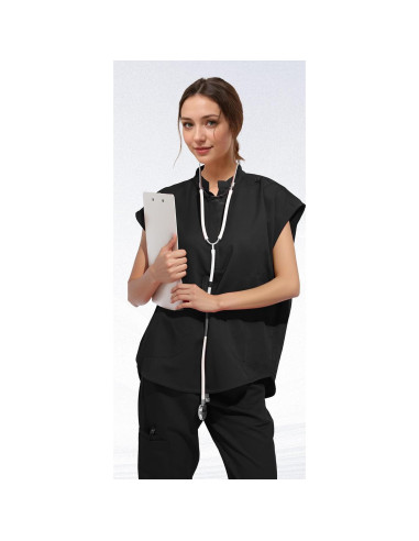 Conjunto de Scrubs para Mujeres Eadflie - Top Sin Mangas y Pantalones Jogger 8 Bolsillos