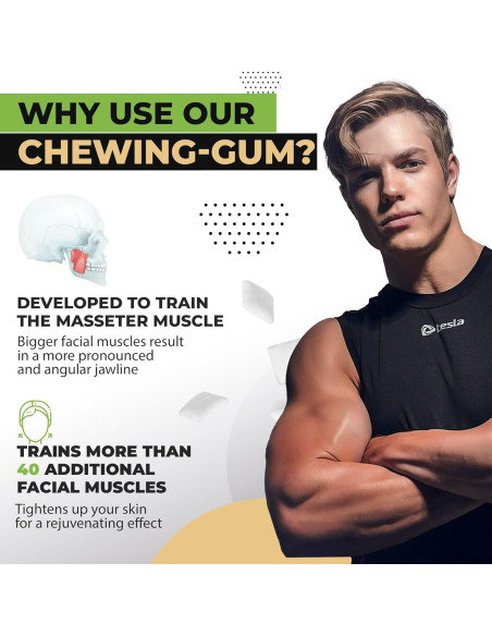 Chicle duro Jawliner para mandíbulas fuertes - Jengibre Lima