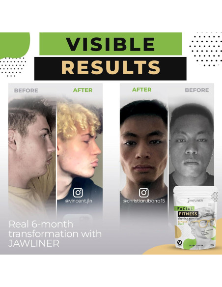 Chicle duro Jawliner para mandíbulas fuertes - Jengibre Lima