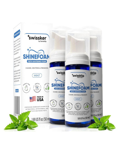 Espuma Blanqueadora de Dientes Swissklip ShineFoam 3x47.9g
