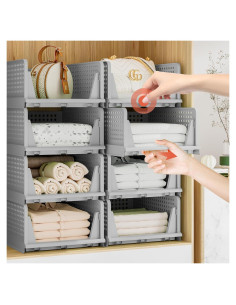 Cajones de Almacenamiento Apilables Neprock 5L Gris