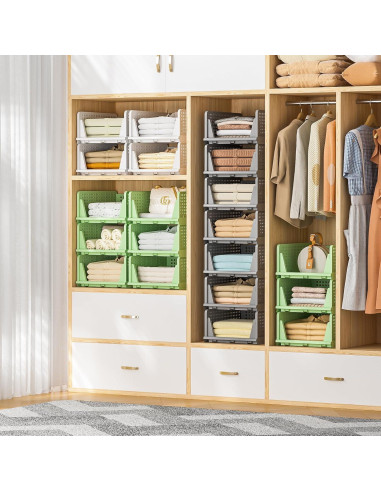 Cajones de Almacenamiento Apilables Neprock 5L Gris