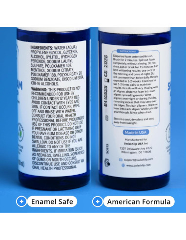 Espuma Blanqueadora de Dientes Swissklip ShineFoam 3x47.9g