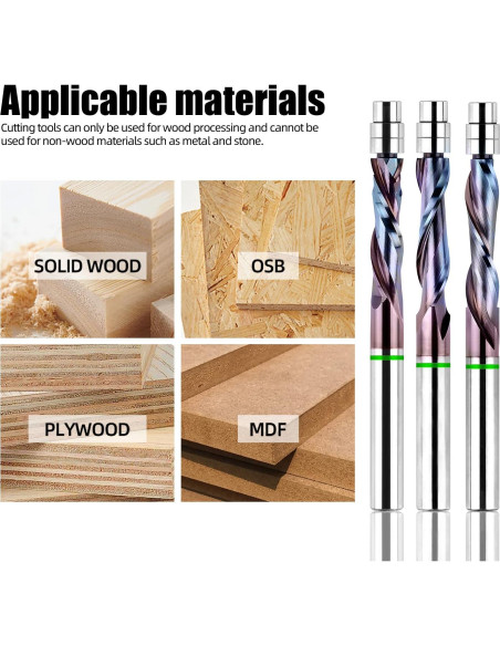 Bit de Fresado de Carburo Ganzoom 1/4" Corte Descendente