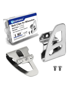 Paquete de 2 Clips de Cinturón Milwaukee 304 Inoxidable