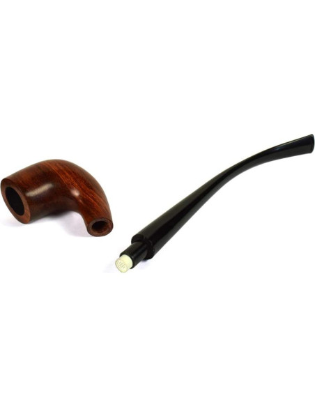 Pipa de fumar de madera de peral 26cm con filtro 9mm