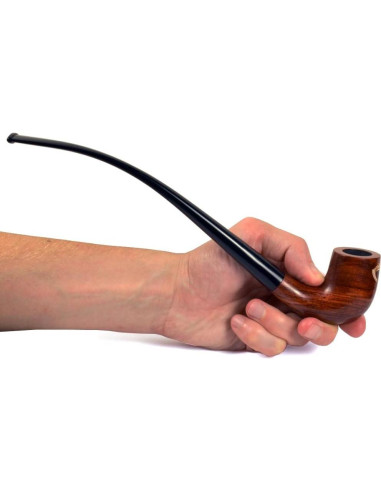 Pipa de fumar de madera de peral 26cm con filtro 9mm