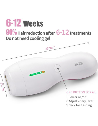 Eliminador de Vello IPL DEESS GP589 - Luz Pulsada Intensa
