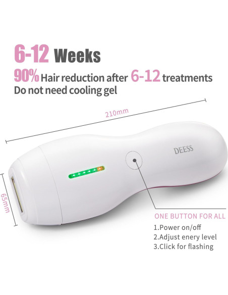 Eliminador de Vello IPL DEESS GP589 - Luz Pulsada Intensa