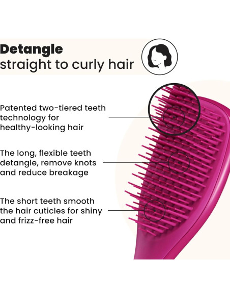 Cepillo Desenredante Tangle Teezer Mini Frambuesa Eléctrica