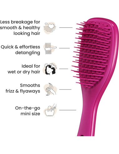Cepillo Desenredante Tangle Teezer Mini Frambuesa Eléctrica
