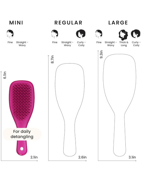 Cepillo Desenredante Tangle Teezer Mini Frambuesa Eléctrica