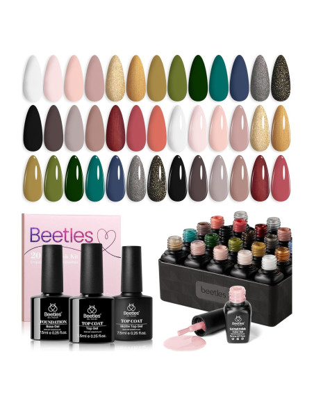 Kit de Esmalte en Gel Beetles Lucky Tarot 20 Colores 5ml