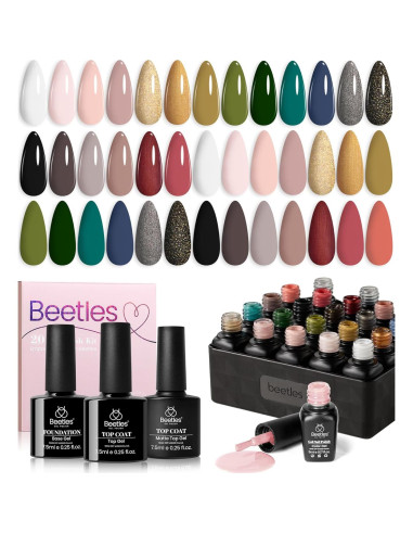 Kit de Esmalte en Gel Beetles Lucky Tarot 20 Colores 5ml