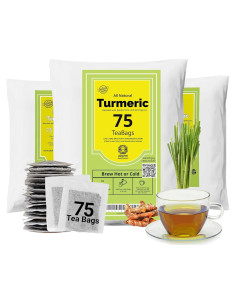 75 Bolsitas de Té de Cúrcuma Akshit con Pimienta Negra