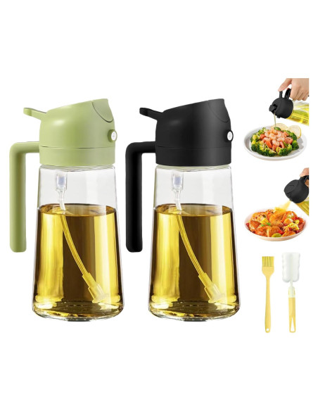 2 Piezas Dispensador de Aceite de Oliva PLAPITATE 470ml