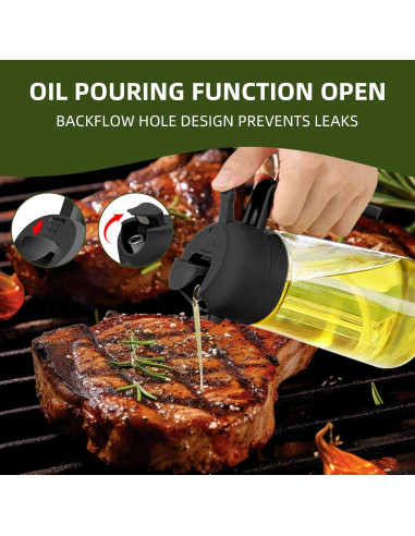 2 Piezas Dispensador de Aceite de Oliva PLAPITATE 470ml