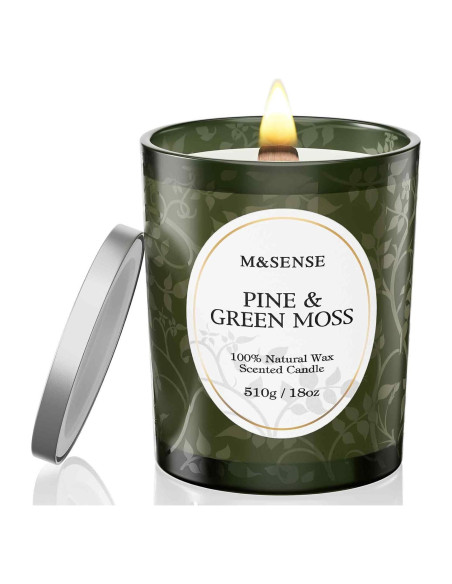 Vela Aromática M&SENSE Pino y Musgo 510g Cera de Soja
