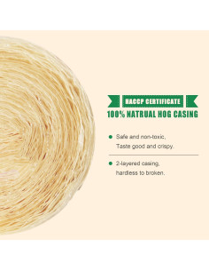 Cáscara de Salchicha Natural Comestible FAIRSKY 50mm 8m 2