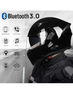 Casco de Motocicleta Bluetooth ILM 902BT Pro Doble Visera XX-Large 2
