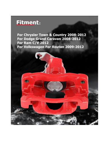 Caliper de Freno Trasero Derecho CCIYU 18B5080 para Chrysler/Dodge