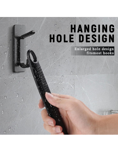 Paquete de 2 cepillos de ducha VWMYQ con mango largo 43 cm