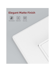 Interruptor de Luz AIDA Blanco Mate Un Solo Polo 15A Paquete 10 2