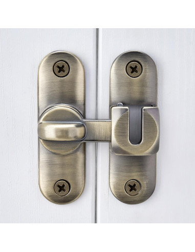 2 Pestillos de Puerta de Granero INIRET Bronce 90/180 Grados