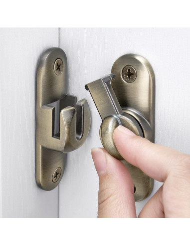 2 Pestillos de Puerta de Granero INIRET Bronce 90/180 Grados