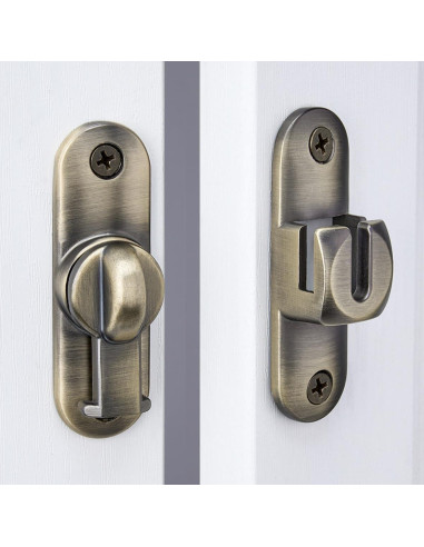 2 Pestillos de Puerta de Granero INIRET Bronce 90/180 Grados