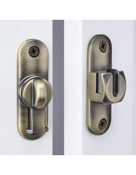 2 Pestillos de Puerta de Granero INIRET Bronce 90/180 Grados