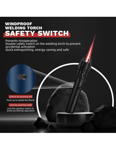 Encendedor de Antorcha LAOKSFZ Verde Butano Ajustable